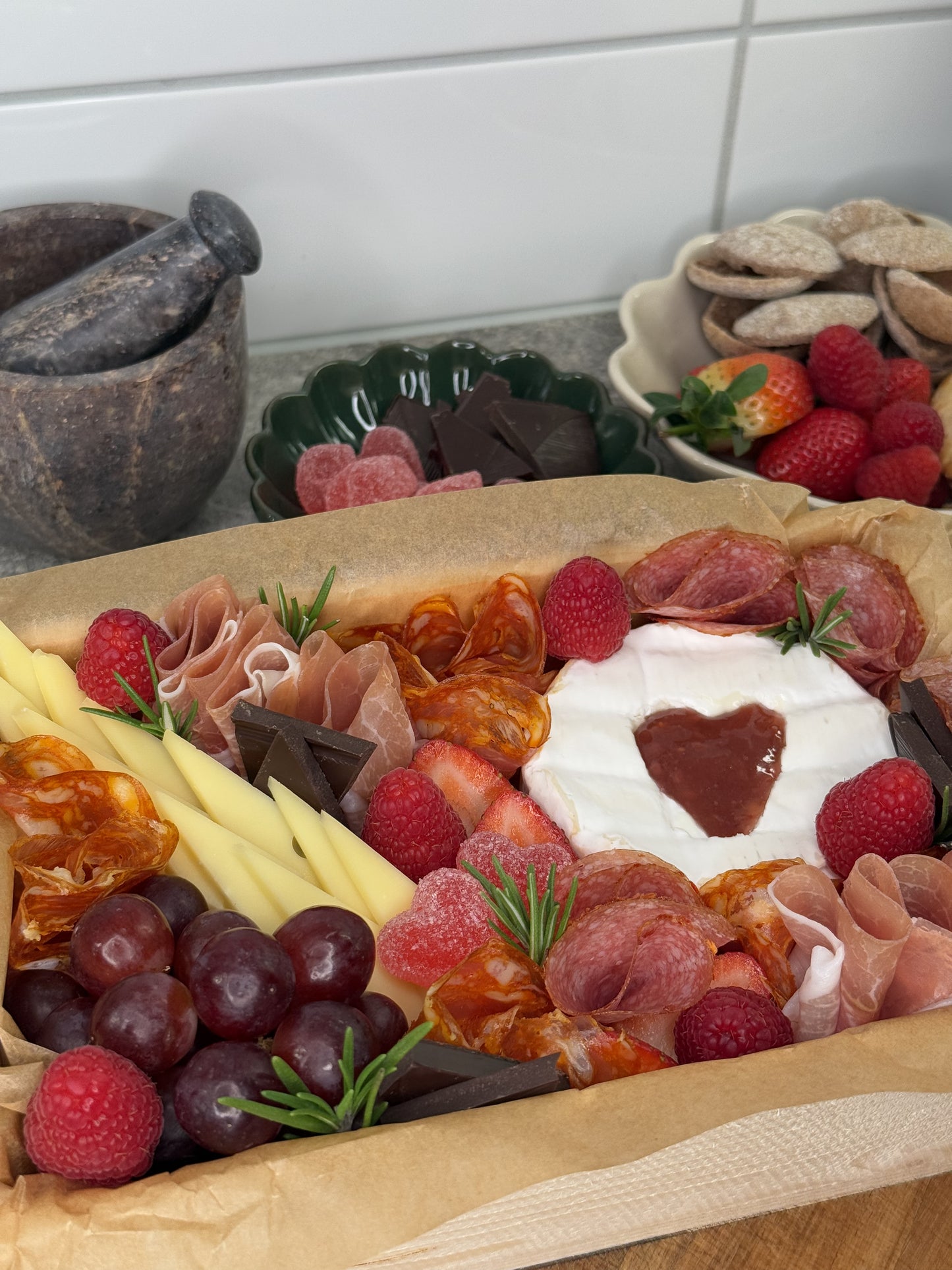 Bricka för 2 - hjärta