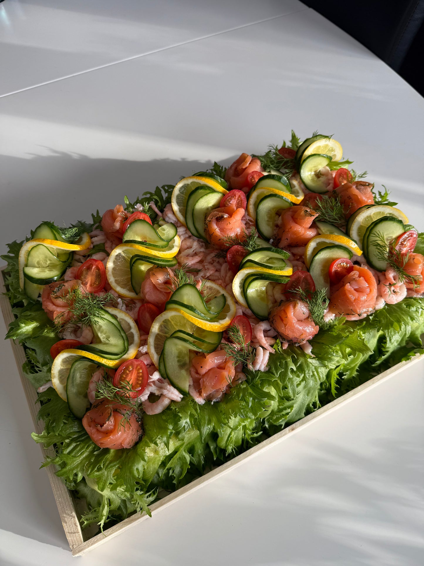 Smörgåstårta lax & räkor